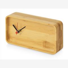 Прямоугольные настольные часы из бамбука Squarium