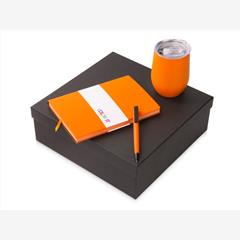 Подарочный набор c блокнотом C1 в гибкой обложке, ручкой и термокружкой