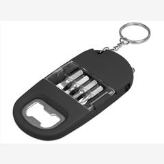 Брелок-открывалка с отвертками и фонариком Uni, софт тач