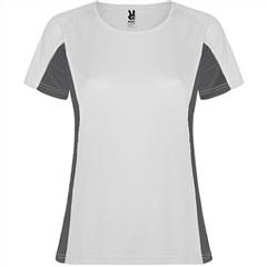 Спортивная футболка SHANGHAI WOMAN женская, БЕЛЫЙ/ТЕМНЫЙ ГРАФИТ 2XL