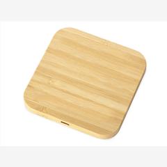 USB-хаб с беспроводной зарядкой из бамбука Plato, 5 Вт