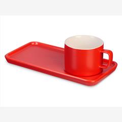 Чайная пара Bristol: блюдце прямоугольное, чашка, коробка