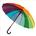 Зонт-трость   Радуга , пластиковая ручка, полуавтомат