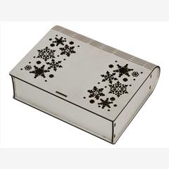 Деревянная коробка с резной крышкой Книга, М